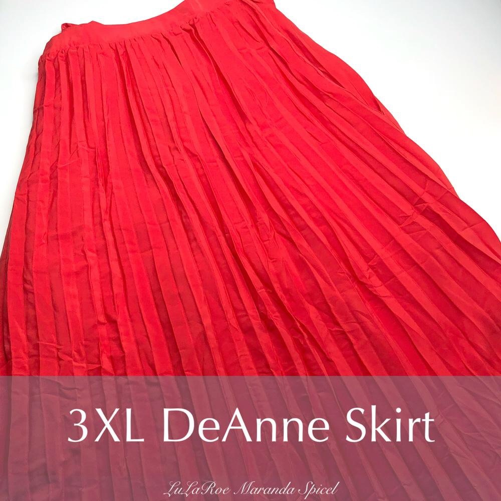 Lularoe Red Deanne wrap Skirt
